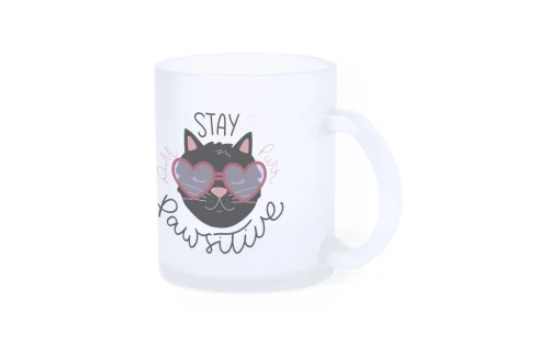 Mug personnalisé en verre translucide Amira 350 ml pour sublimation