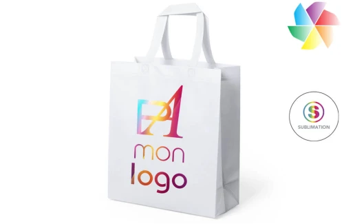 Sac shopping publicitaire personnalisé Godon en non tissé pour sublimation logo, photo, texte 