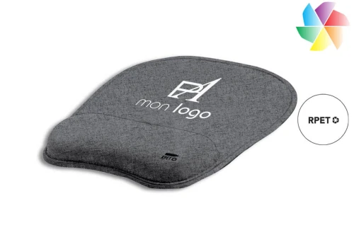 Tapis de souris publicitaire personnalisé ergonomique Freila en RPET recyclé 