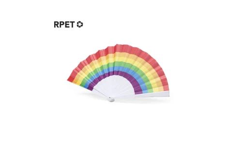 Éventail personnalisé arc en ciel recyclé Rainbow Rupaul