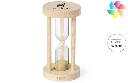 Sablier de cuisine publicitaire personnalisé Trinket montre à sable 3 minutes 