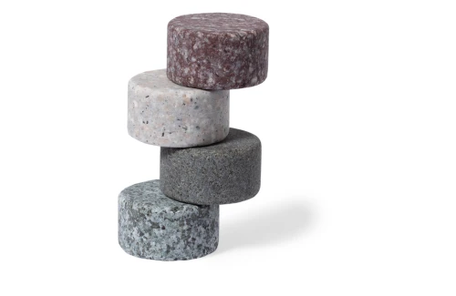 Set à glaçon personnalisé Glamer avec 4 pierres réutilisables en granit