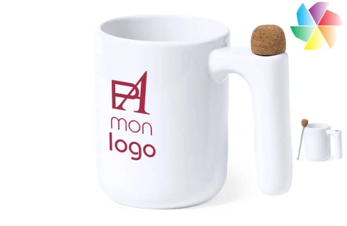 Tasse publicitaire personnalisée Beverly avec agitateur extensible 