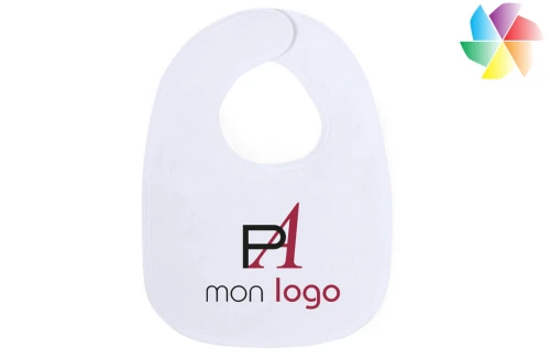 Bavoir publicitaire personnalisé pour enfant Ruby à fermeture velcro 