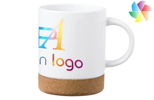 Mug publicitaire personnalisé Nala en céramique et liège pour sublimation 