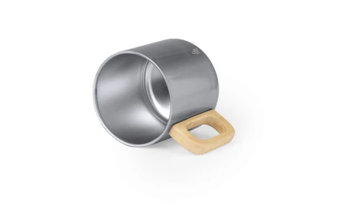 Mug personnalisé Garfun inox recyclé et poignée bois de 400 ml