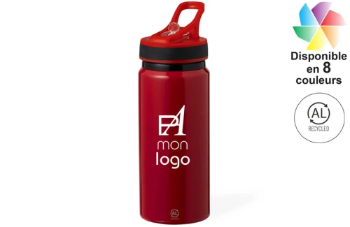 Gourde personnalisée en aluminium recyclé Nolde de 680 ml 