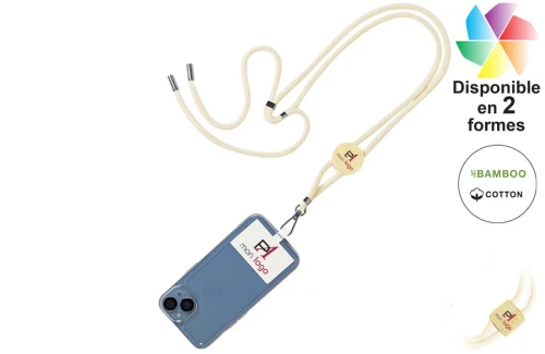 Cordon tout de cou personnalisé Reuter lanyard publicitaire support coque téléphone 