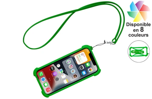 Cordon tour de cou personnalisé Kesey lanyard publicitaire avec coque téléphone 