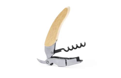 Tire-bouchon personnalisé Mansen en inox et poignée bois