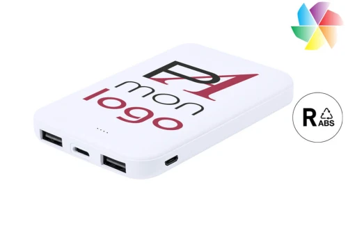Batterie externe personnalisable powerbank publicitaire recyclé Nawey 5000 mAh 