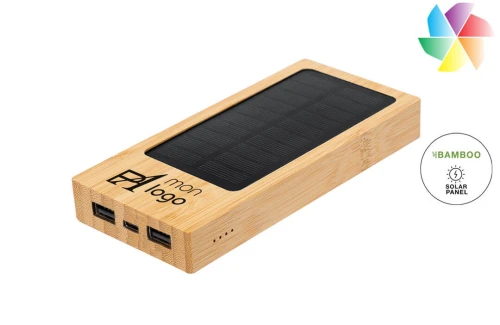 Batterie externe powerbank solaire publicitaire personnalisée Molden 4000 mAh 
