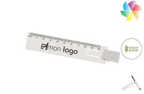 Règle marque pages publicitaire personnalisée 10 cm Loiza en fibre de blé 