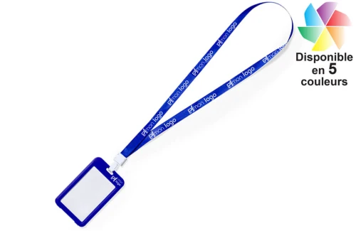 Cordon tour de cou personnalisé Fleck lanyard publicitaire avec porte badge 