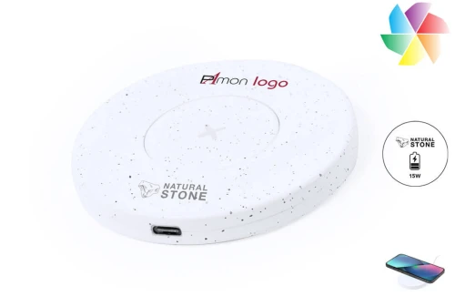 Chargeur induction sans fil publicitaire personnalisé circulaire 15 w Lukater 