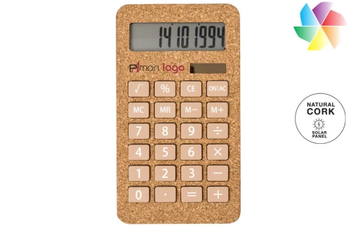 Calculatrice publicitaire personnalisé solaire à 10 chiffres Seste en liège 