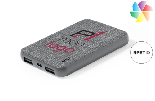 Batterie de secours powerbank publicitaire personnalisable en RPET Syrong 5000 mAh 