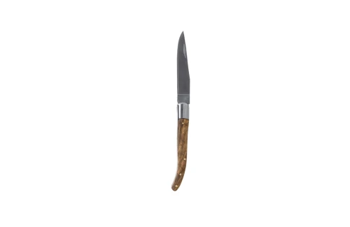 Couteau pliable personnalisé Rinex en bois naturel laqué