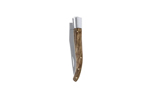 Couteau pliable personnalisé Rinex en bois naturel laqué