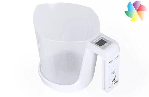 Pot mesureur de cuisine publicitaire personnalisé Plazix bol balance électronique gradué digital 