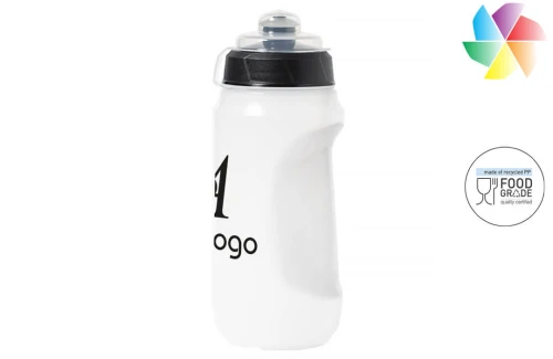 Bidon sport blanc translucide Dunfor 500 ml personnalisé 
