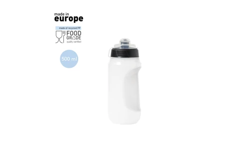 Bidon sport blanc translucide Dunfor 500 ml personnalisé