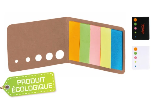 Carnet à Post-it publicitaire personnalisé Zinko en carton recyclé 