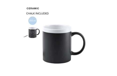 Mug ardoise personnalisé Colorful de 350 ml avec craie