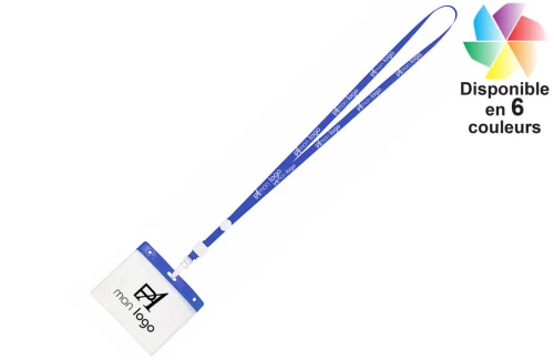 Cordon tout de cou publicitaire personnalisé Maes lanyard avec porte badge d'indentification 