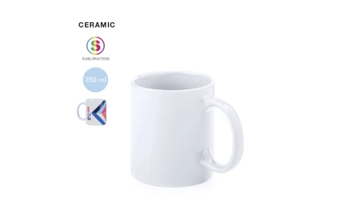 Tasse personnalisée Bornel en céramique de 350ml pour sublimation