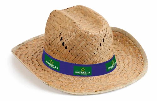 Chapeau de paille naturel personnalisé Bull