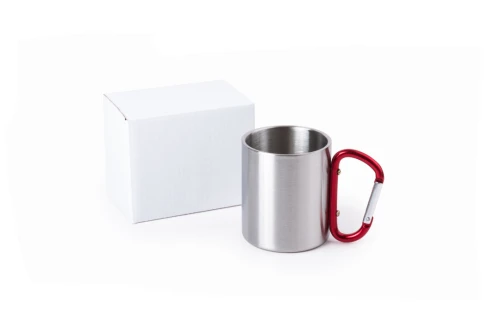 Tasse en inox personnalisée Bastic de 210 ml avec mousqueton