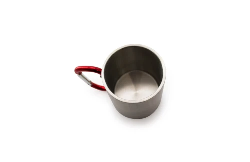 Tasse en inox personnalisée Bastic de 210 ml avec mousqueton