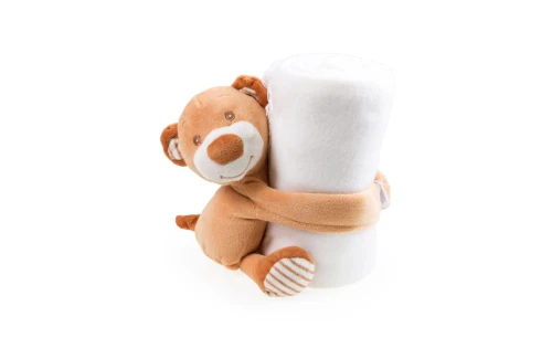 Couverture polaire personnalisée pour enfant avec nounours Yogui