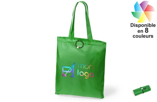 Sac de course pliable publicitaire publicitaire Conel en polyester lisse 