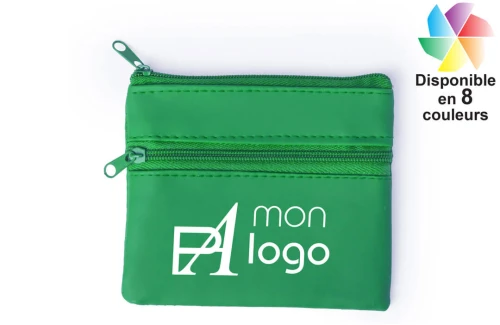 Porte monnaie publicitaire personnalisé Ralf en simili cuir à deux poches 