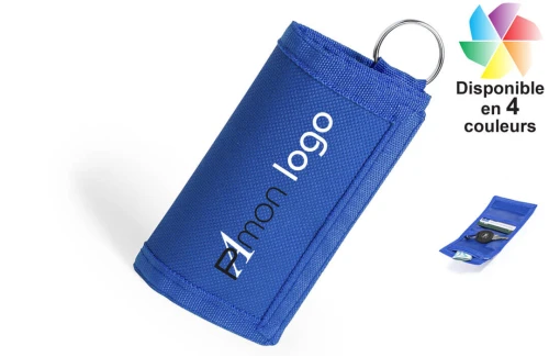 Porte monnaie publicitaire personnalisé avec anneau porte-clés Motok 