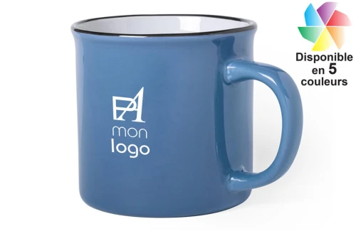 Mug personnalisé en céramique émaillé Sinor de 300 ml