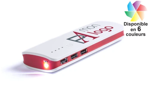 Batterie powerbank externe publicitaire personnalisée Kaprin 10 000 mAh 