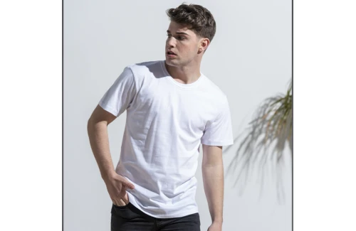 Tee shirt publicitaire à manches courtes keya MC 150 blanc pour homme