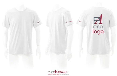 Tee shirt publicitaire à manches courtes keya MC 150 blanc pour homme
