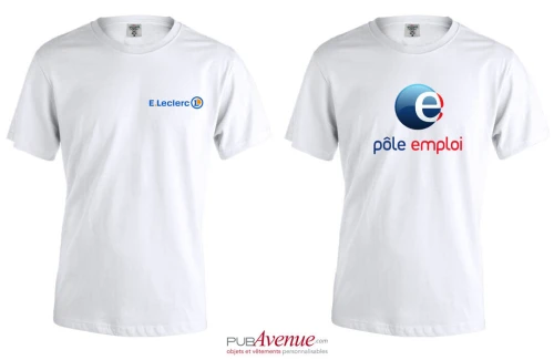 Tee shirt publicitaire à manches courtes keya MC 150 blanc pour homme