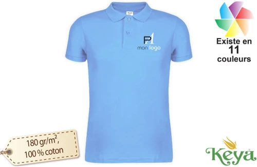 Polo personnalisé keya couleur MPS180 pour homme