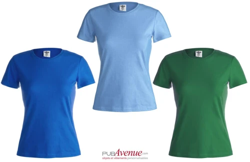 T-shirt personnalisé à manches courtes keya couleur WCS150 pour femme