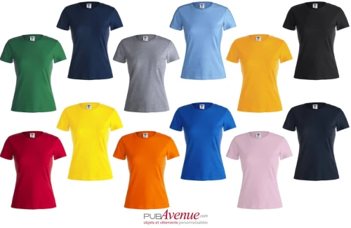 T-shirt personnalisé à manches courtes keya couleur WCS150 pour femme