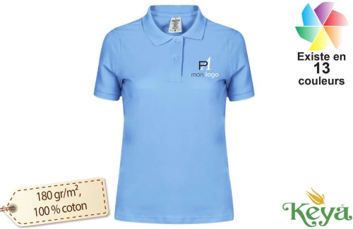 Polo personnalisé keya couleur WPS180 pour femme