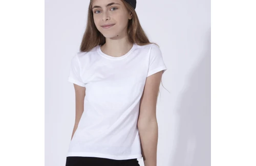 Tee shirt publicitaire à manches courtes keya YC150 blanc pour enfant