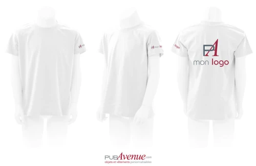 Tee shirt publicitaire à manches courtes keya YC150 blanc pour enfant