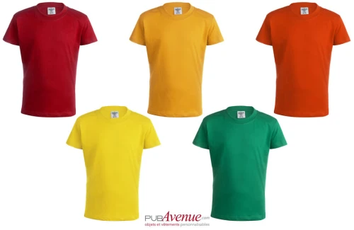 T-shirt personnalisé à manches courtes keya couleur YC150 pour enfant