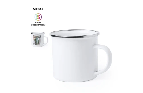 Tasse rétro personnalisée en métal Neyms de 380 ml pour sublimation